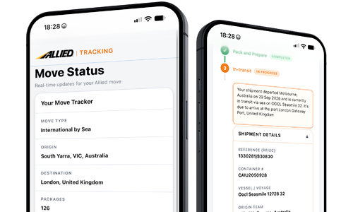 allied move tracking app on a mobile device